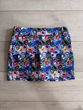 Attyre New York Multicolor Circle-Print Golf Tennis Pickleball Skort Size 10